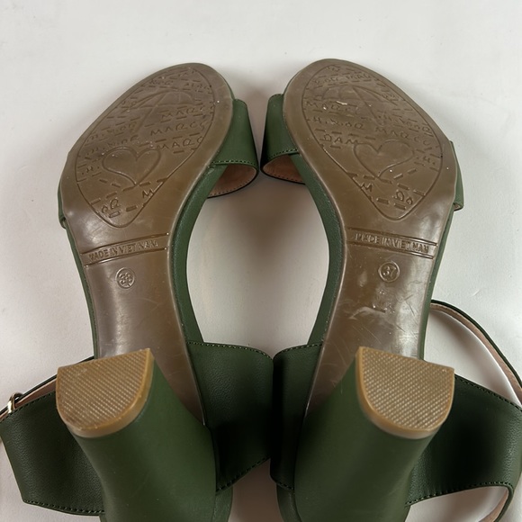 Nwot Zara Basic army green heel sandals 7 - Picture 7 of 8